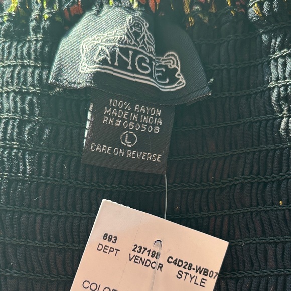 NWT Angie Floral Black Maxi Dress size large - Picture 9 of 9